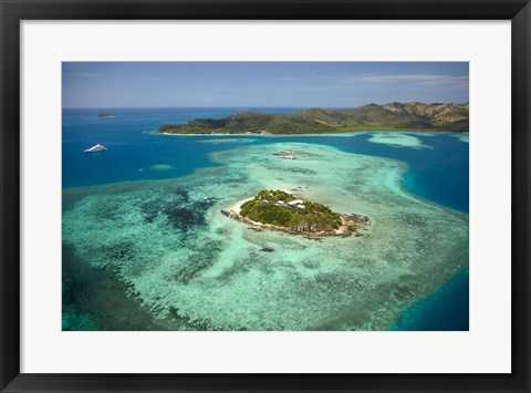 Framed Wadigi Island, Mamanuca Islands, Fiji Print
