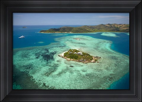 Framed Wadigi Island, Mamanuca Islands, Fiji Print