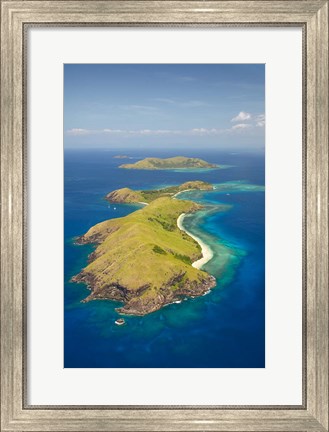 Framed Yanuya Island, Mamanuca Islands, Fiji Print