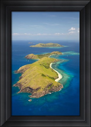 Framed Yanuya Island, Mamanuca Islands, Fiji Print