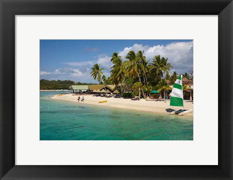 Framed Plantation Island Resort, Malolo Lailai Island, Fiji Print