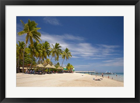 Framed Plantation Island Resort, Malolo Lailai Island, Mamanuca Islands, Fiji Print