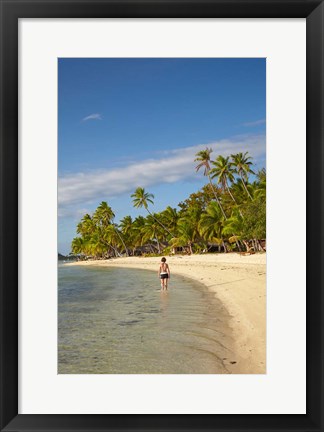 Framed Beach, Plantation Island Resort, Fiji Print