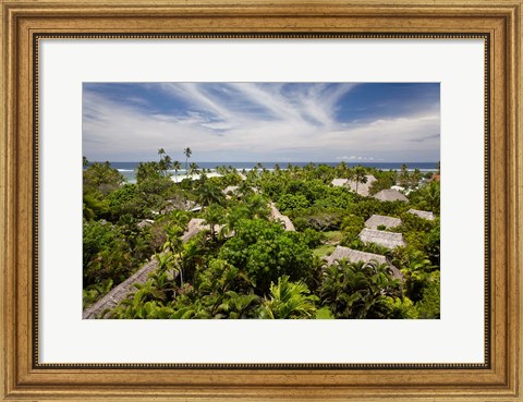 Framed Outrigger on the Lagoon, Fiji Print