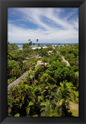 Framed Outrigger on the Lagoon, Coral Coast, Viti Levu, Fiji Print