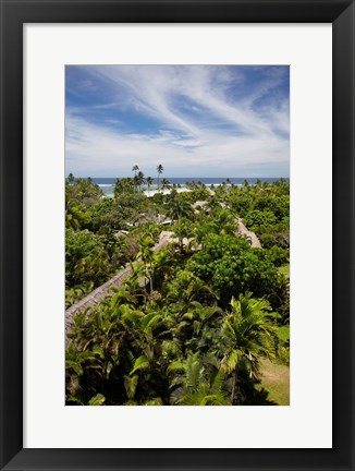 Framed Outrigger on the Lagoon, Coral Coast, Viti Levu, Fiji Print