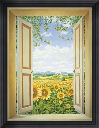 Framed Finestra Sui Campi Print