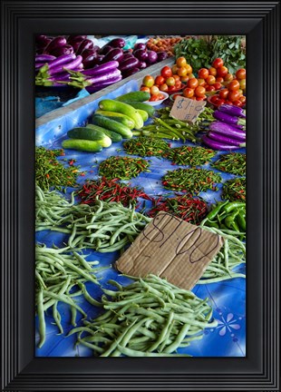 Framed Sigatoka Produce Market, Sigatoka, Coral Coast, Viti Levu, Fiji Print