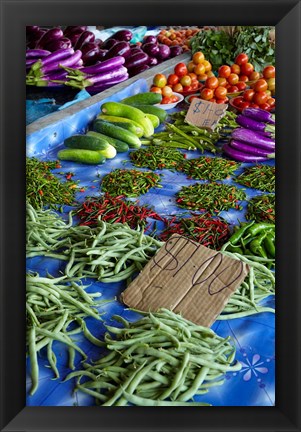 Framed Sigatoka Produce Market, Sigatoka, Coral Coast, Viti Levu, Fiji Print