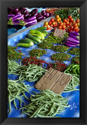 Framed Sigatoka Produce Market, Sigatoka, Coral Coast, Viti Levu, Fiji Print