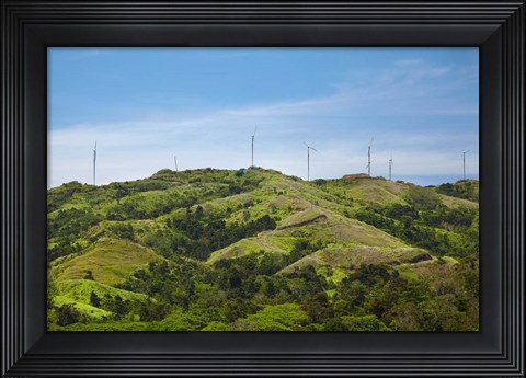 Framed Wind energy farm, Sigatoka, Coral Coast, Viti Levu Fiji Print