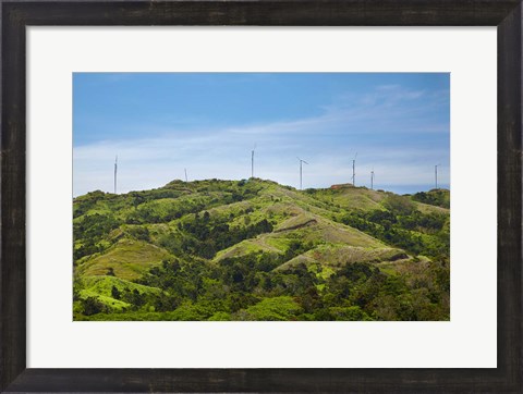 Framed Wind energy farm, Sigatoka, Coral Coast, Viti Levu Fiji Print