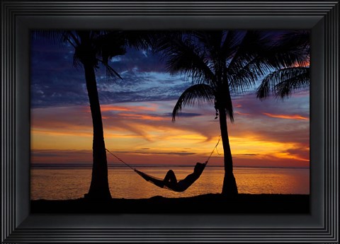 Framed Hammock, Travel, Fiji Print