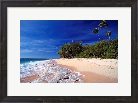 Framed Fiji Islands, Tavarua, Beach Print