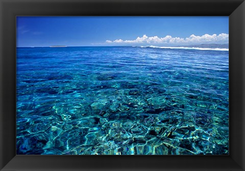 Framed Fiji Islands, Tavarua, coral reef Print