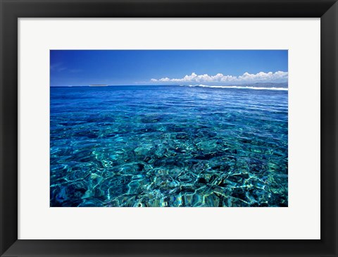 Framed Fiji Islands, Tavarua, coral reef Print