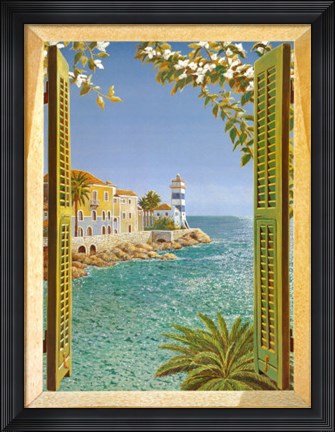 Framed Rinestra Sul Mare Print