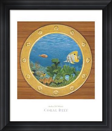 Framed Andrea Del missier - Coral Reef Size 19.75x23.75 Print