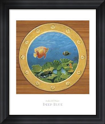 Framed Deep Blue Print