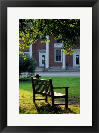 Framed Bench in Sharon, Litchfield Hills, Connecticut Print