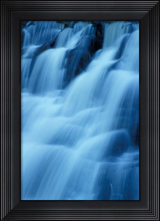 Framed Kent Falls in Kent Falls State Park, Connecticut Print