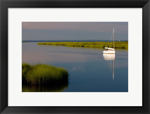 Framed Sailboat, Connecticut River Print