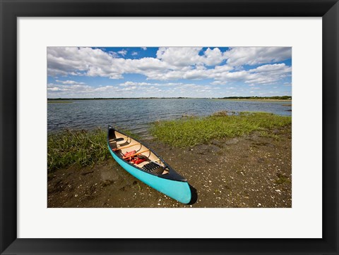 Framed Canoe, Long Beach, Stratford, Connecticut Print