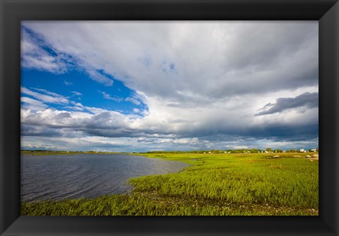 Framed Salt Marsh side of Long Beach in Stratford, Connecticut Print