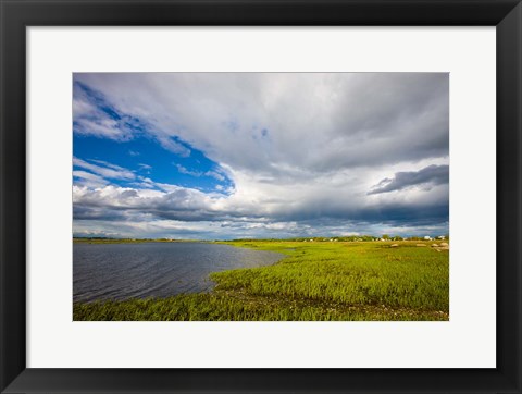 Framed Salt Marsh side of Long Beach in Stratford, Connecticut Print