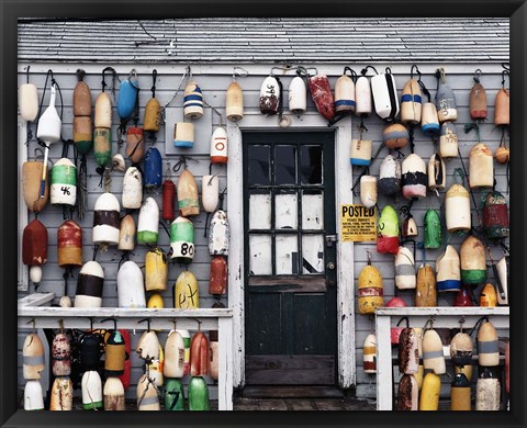 Framed Fishing shack, Niantic, Connecticut Print