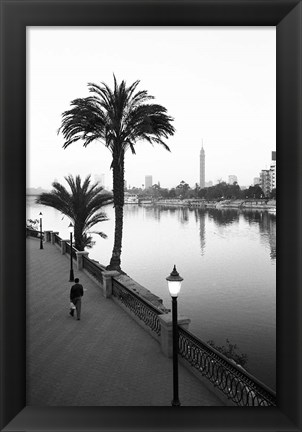 Framed View of the Nile River, Cairo, Egypt Print