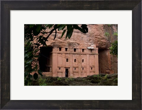 Framed Rock-Hewn Coptic Church, Blue Nile River Basin, Ethiopia Print
