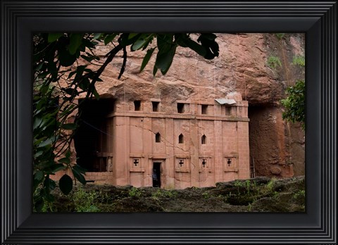 Framed Rock-Hewn Coptic Church, Blue Nile River Basin, Ethiopia Print