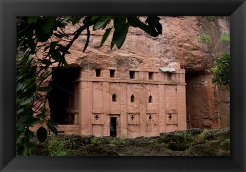 Framed Rock-Hewn Coptic Church, Blue Nile River Basin, Ethiopia Print