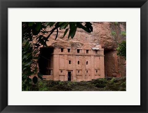 Framed Rock-Hewn Coptic Church, Blue Nile River Basin, Ethiopia Print