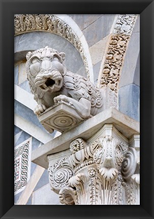 Framed Gargoyle of Duomo Pisa, Pisa, Italy Print