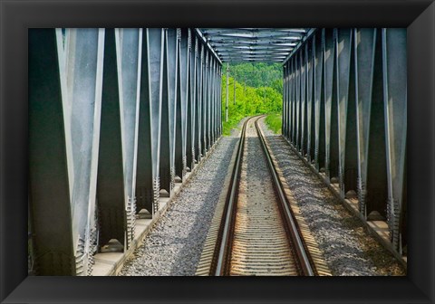 Framed Suspending bridge, Bratislava, Slovakia Print