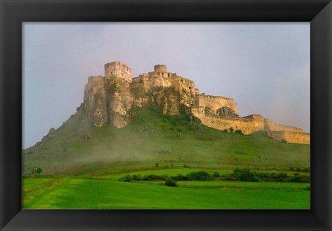 Framed Spissky Hrad in Mist, Slovakia Print