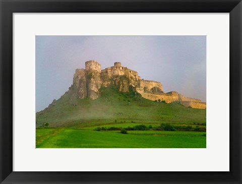 Framed Spissky Hrad in Mist, Slovakia Print