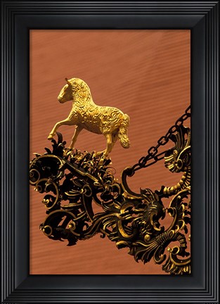 Framed House of the Good Shepherd Sign, Bratislava, Slovakia Print