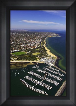 Framed WWI Submarine Wreck, Picnic Point, Sandringham, Port Phillip Bay, Melbourne, Victoria, Australia Print