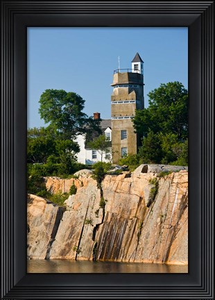 Framed MA Cape Ann, Halibut Point SP, WWII Submarine Print