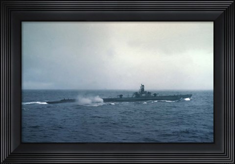 Framed Pacific Ocean, US submarine during WW II Print