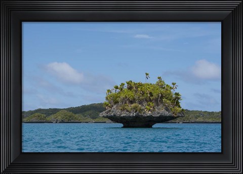 Framed Lagoon inside volcanic caldera, Fiji Print