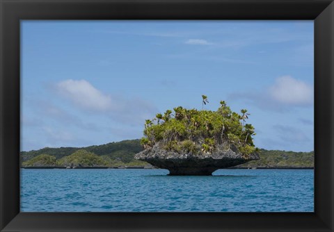 Framed Lagoon inside volcanic caldera, Fiji Print