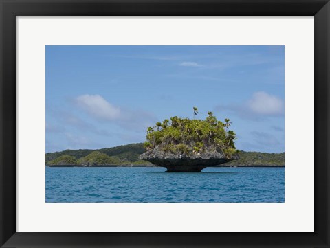 Framed Lagoon inside volcanic caldera, Fiji Print