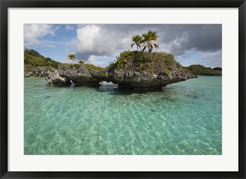 Framed Island of Fulanga, Fiji Print