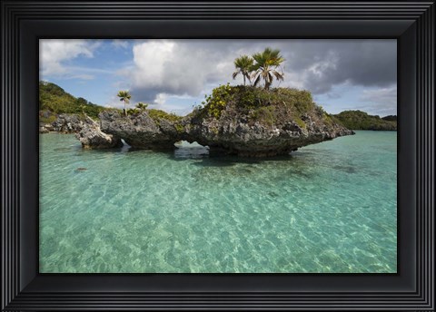 Framed Island of Fulanga, Fiji Print