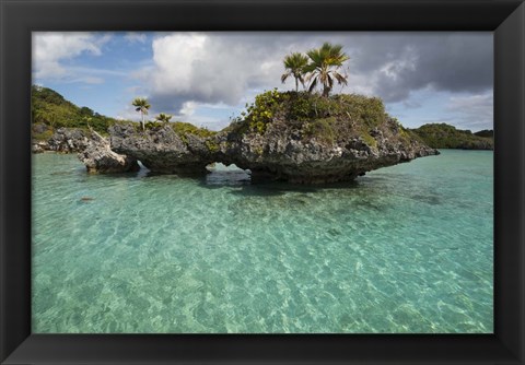 Framed Island of Fulanga, Fiji Print