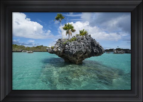 Framed Scenic lagoon, Southern Lau Group, Island of Fulanga, Fiji Print